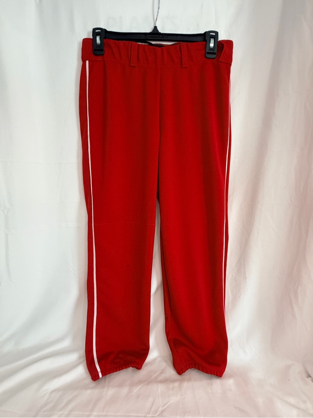 Gluv softball pants Red w/white Piping- size Large
